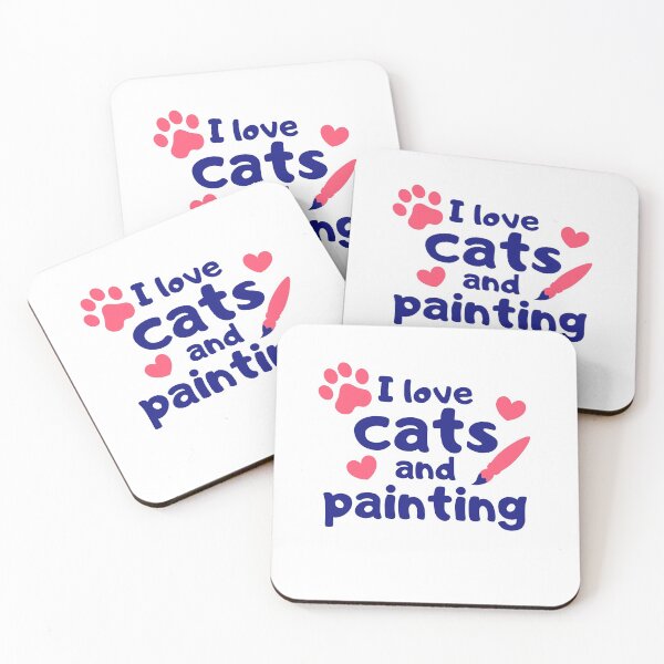 Item preview, I Love Cats and Painting designed and sold by razvigod.
