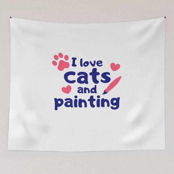 Item preview, I Love Cats and Painting designed and sold by razvigod.