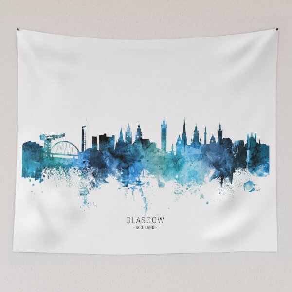 Item preview, Glasgow Scotland Skyline designed and sold by ArtPrints.