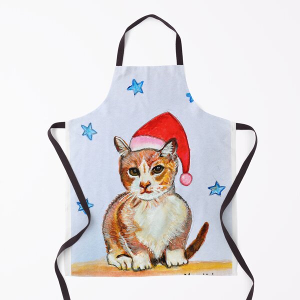 Item preview, Christmas Cat kitten kitty feline red hat festive designed and sold by artbymanjiri.