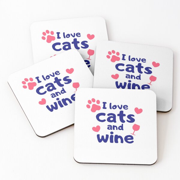 Item preview, I Love Cats and Wine designed and sold by razvigod.