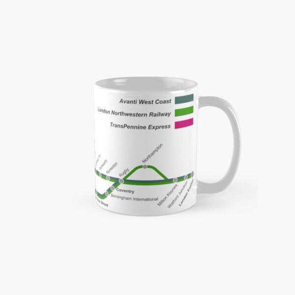 West Coast Main Line Map Classic Mug