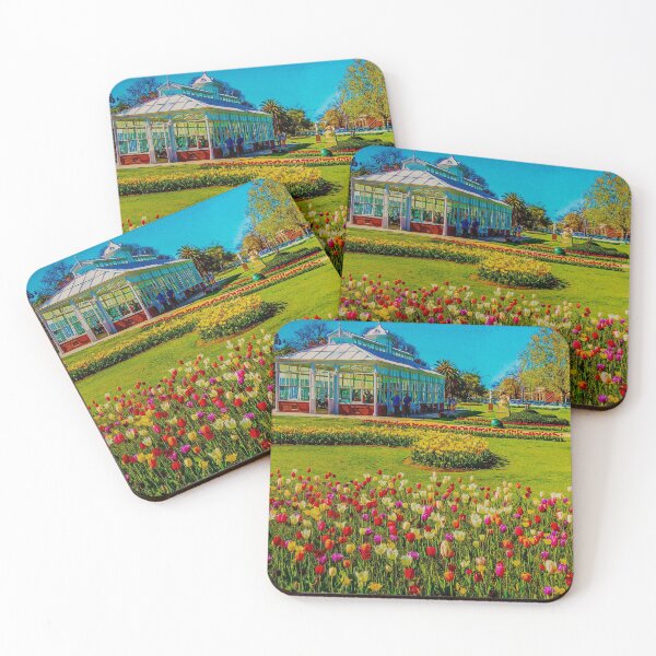 Item preview, Oil on Canvas - Springtime Tulips at the Conservatory Gardens designed and sold by Steven Jodoin.