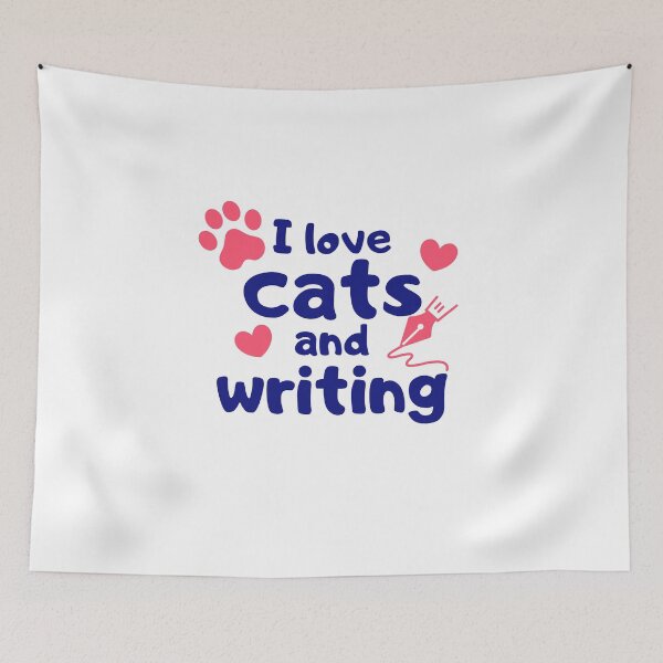 Item preview, I Love Cats and Writing designed and sold by razvigod.