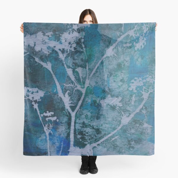Reiki Floral Blue Moods Scarf