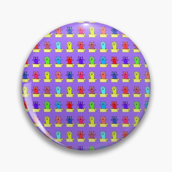 Aperçu de l'œuvre drôles doux petits chats impression abstrast animal coloré créée et vendue par NikaAstra.