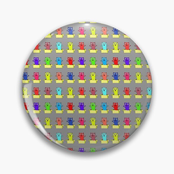 Aperçu de l'œuvre drôles doux petits chats impression abstrast animal coloré créée et vendue par NikaAstra.