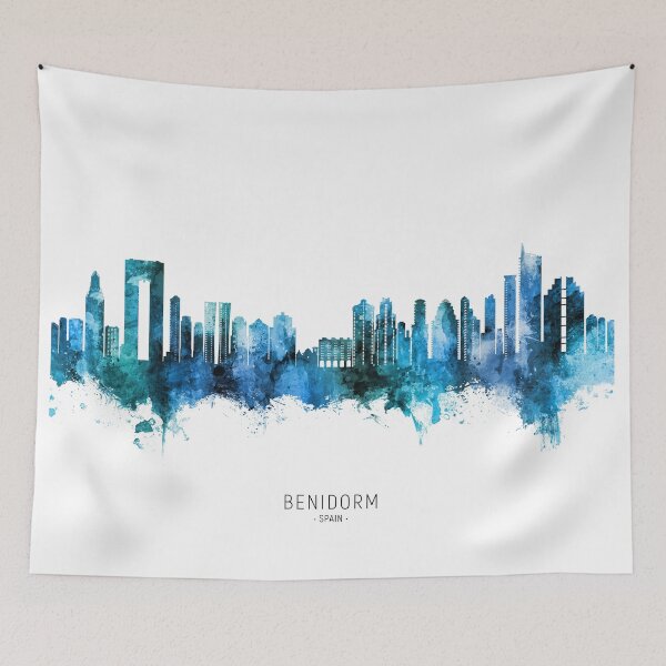 Item preview, Benidorm Spain Skyline designed and sold by ArtPrints.