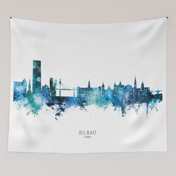 Item preview, Bilbao Spain Skyline designed and sold by ArtPrints.