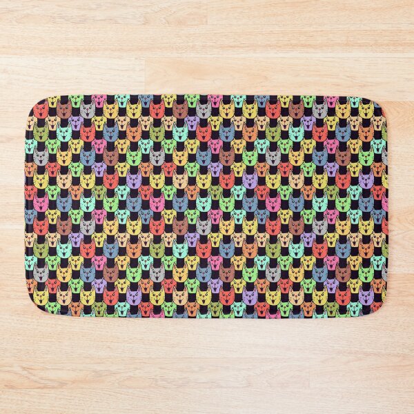 Item preview, funny sweet little cats colored animal abstrast print designed and sold by NikaAstra.
