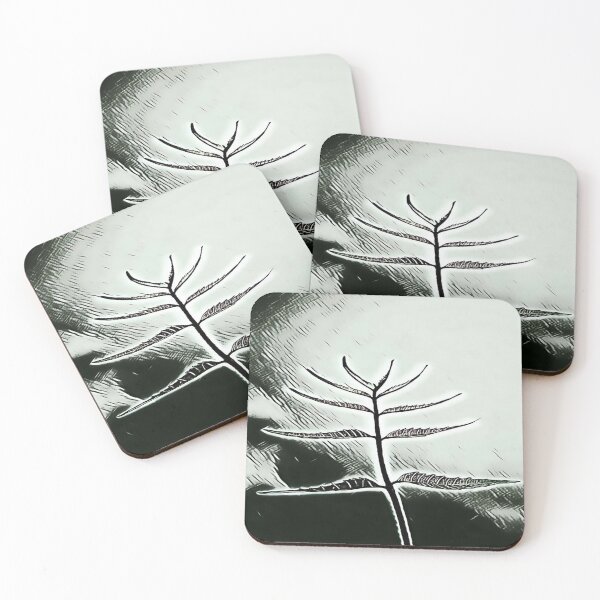 Item preview, Beautiful Black and White Twig with Leaves designed and sold by Indra Agrawal.