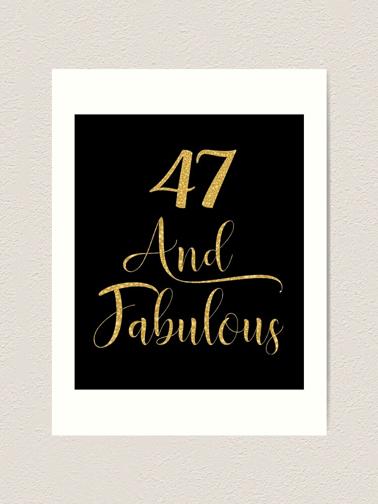 Women 50 Years Old And Fabulous Happy 50th Birthday print by Art Grabitees