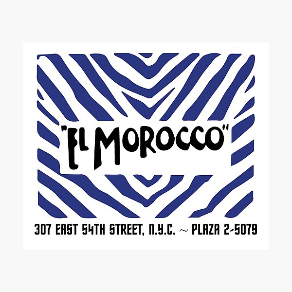 Item preview, 1930's Manhattan Nightclub El Morocco (blue) designed and sold by Fairytale of DC.