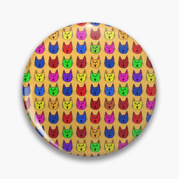 Aperçu de l'œuvre drôles doux petits chats impression abstrast animal coloré créée et vendue par NikaAstra.