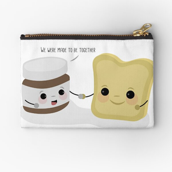 Kawaii Nutella Zipper Pouches Redbubble