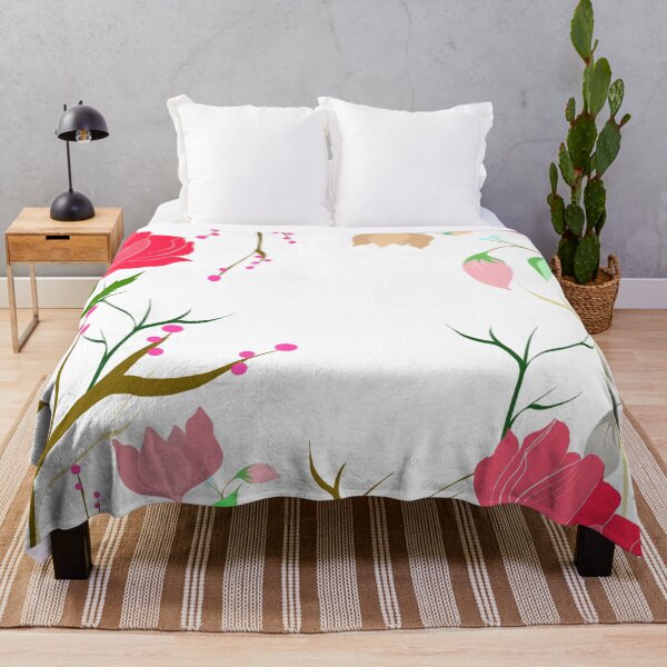Item preview, Tropical flowers leaf simple design watercolor artwork pattern designed and sold by SILVERAPPLE.