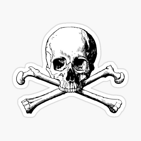 Bande dessinée Skull tête de mort pirate cadeau Halloween' Autocollant