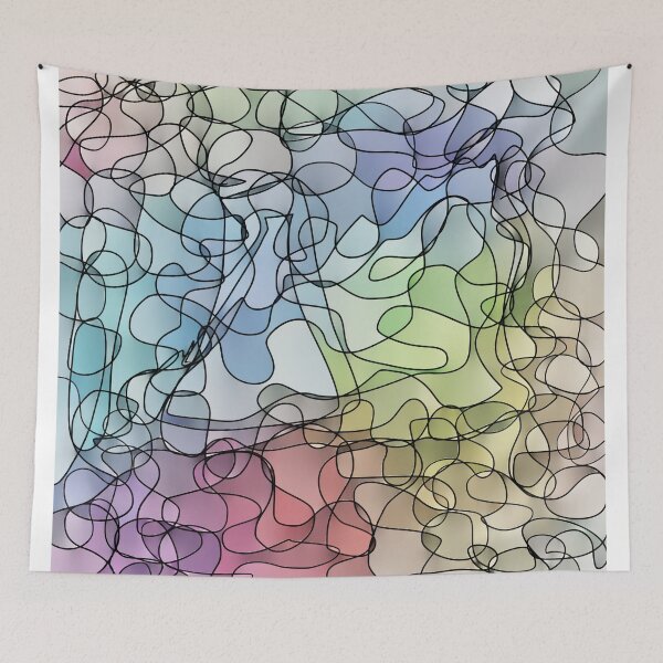 Item preview, Curvy lines and pastel colours texture designed and sold by Aura-E.