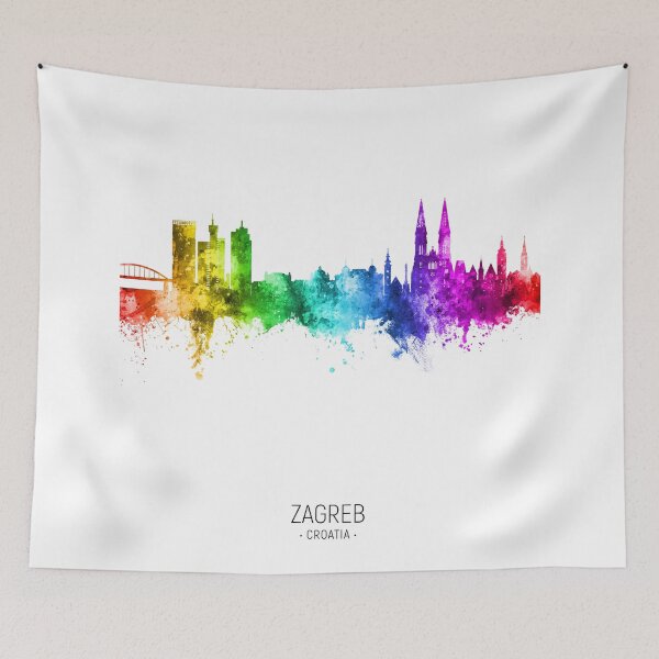 Item preview, Zagreb Croatia Skyline designed and sold by ArtPrints.