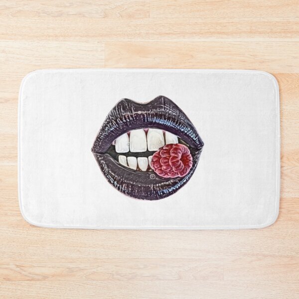 Item preview, Glossy black lips and raspberry  designed and sold by polymathicbeast.