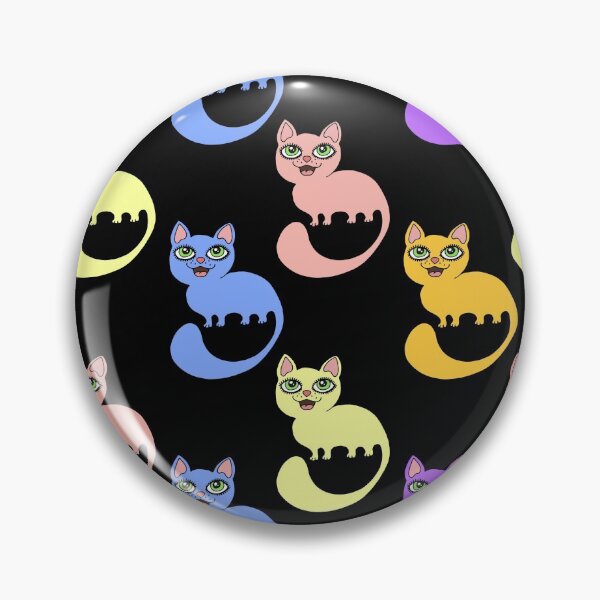 Aperçu de l'œuvre drôles doux petits chats impression abstrast animal coloré créée et vendue par NikaAstra.