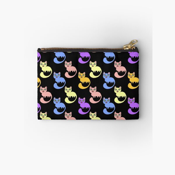 Aperçu de l'œuvre drôles doux petits chats impression abstrast animal coloré créée et vendue par NikaAstra.