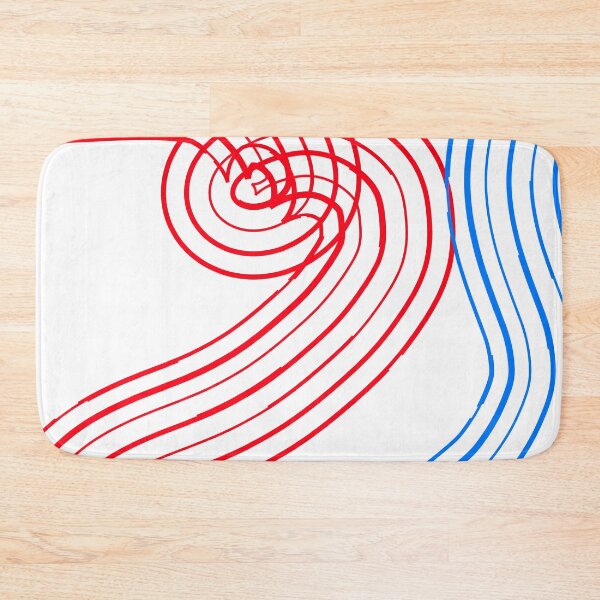 Item preview, Red and blue curvy lines designed and sold by Aura-E.