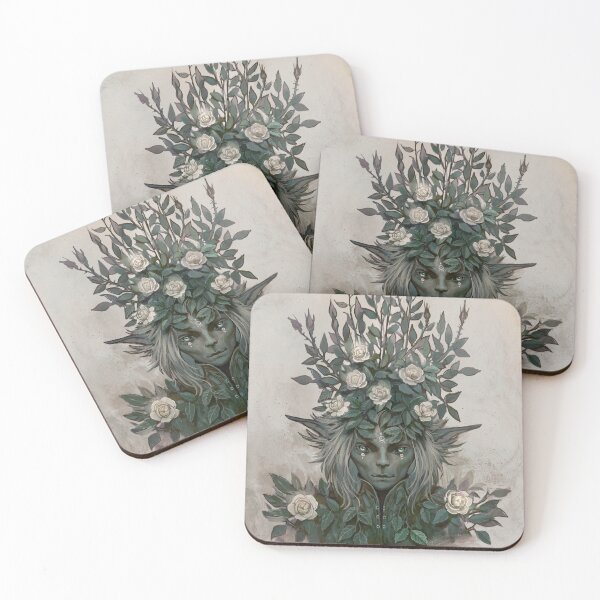 Item preview, Rose Bush Faerie Portrait designed and sold by woodenpencilbox.
