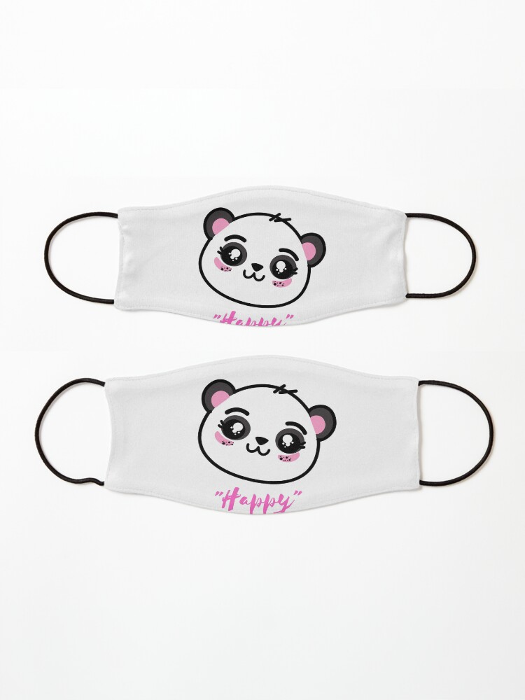 Alternate view of Happy Panda Design Gift idea for Christmas 2021 Mask