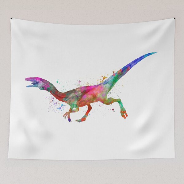 Item preview, Compsognathus dinosaur in watercolor designed and sold by paulrommer.