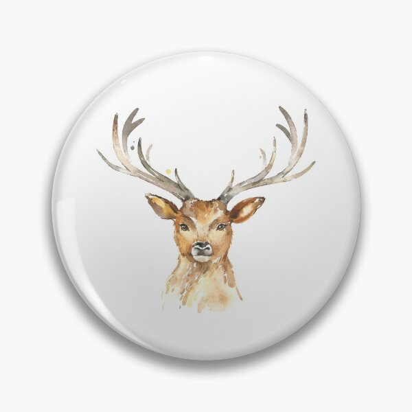 Item preview, Watercolor deer head designed and sold by Jenmag.