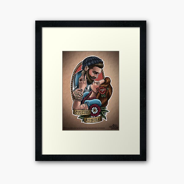 Item preview, Lovers at sea designed and sold by Nickdancytattoo.