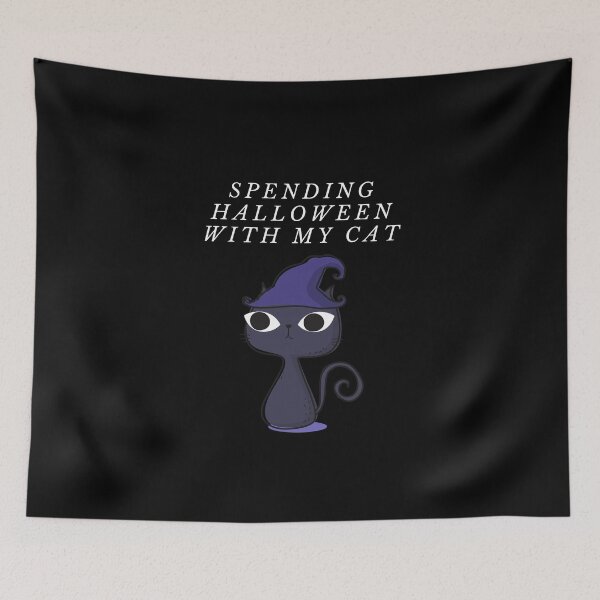 Item preview, Spending Halloween alone with Cat designed and sold by SnowballStep.