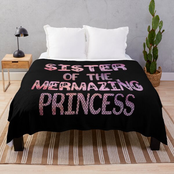 Item preview, Sister Of The Mermazing Princess Girl Party B-day print designed and sold by Grabitees.