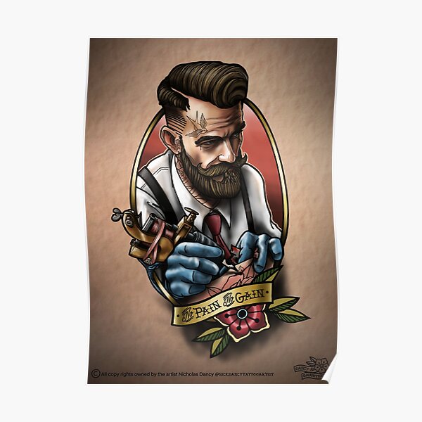 Manly Tattooartist Poster