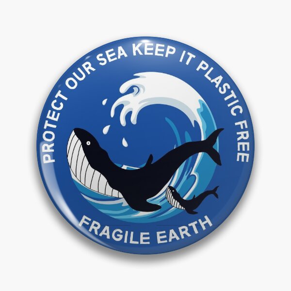 Item preview, Stop Plastic Sea Pollution - Save Our Whales - Fragile Earth Gifts - Eco Marine Biology Gifts designed and sold by happygiftideas.