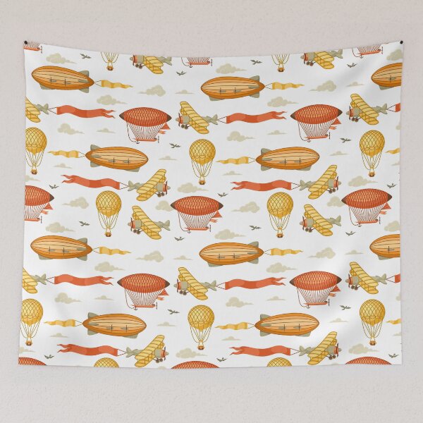 Item preview, Zeppelins Baloons and Airplanes Pettern designed and sold by jetmike.