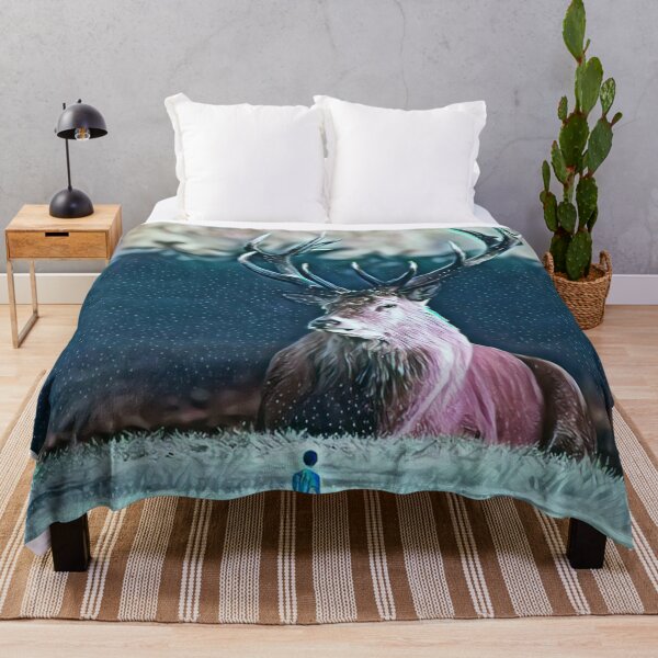 Item preview, Surreal deer night scenery designed and sold by polymathicbeast.