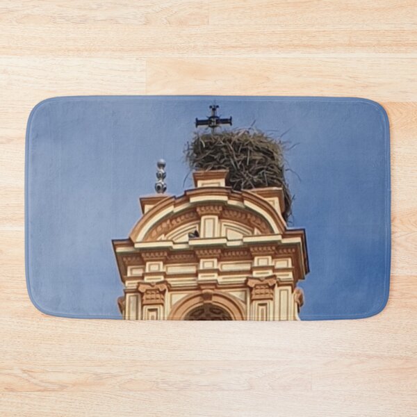 Item preview, New life atop a Spanish church. Blue, beige, grey designed and sold by JellyBeenzz.