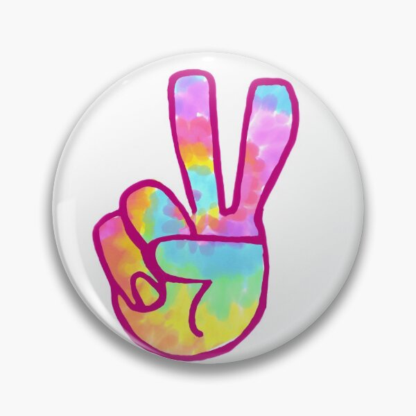 Item preview, Pastel Rainbow Tie-Dye Peace Sign designed and sold by KatharineArt.