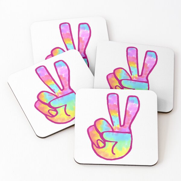 Item preview, Pastel Rainbow Tie-Dye Peace Sign designed and sold by KatharineArt.