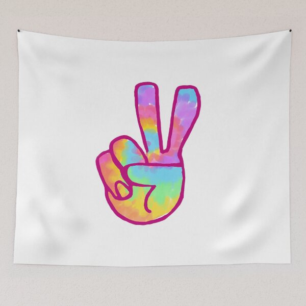 Item preview, Pastel Rainbow Tie-Dye Peace Sign designed and sold by KatharineArt.