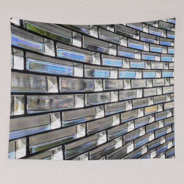 Item preview, Grey and Blue Glass Wall designed and sold by Tanja Dianova.