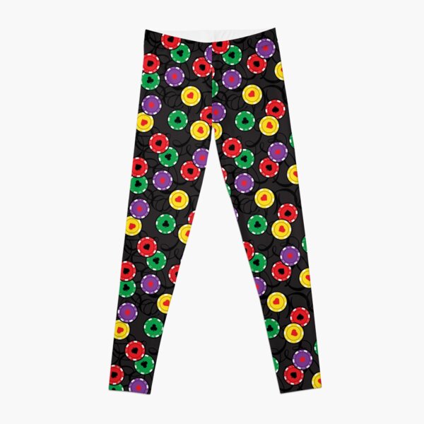 Casino Poker Chips Funky Pattern Leggings