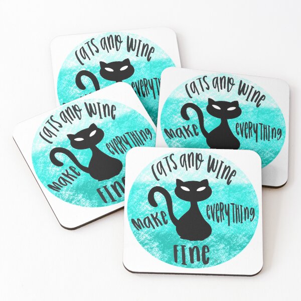 Item preview, Cat and wine make everything fine designed and sold by Anastasia Toska.