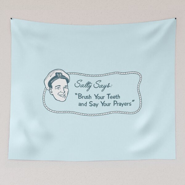 Item preview, BRUSH YOUR TEETH AND SAY YOUR PRAYERS! designed and sold by ThrowbackAds.
