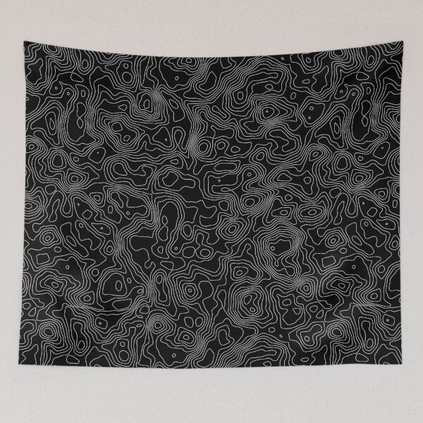 Item preview, Black Topo Map designed and sold by hk2001.