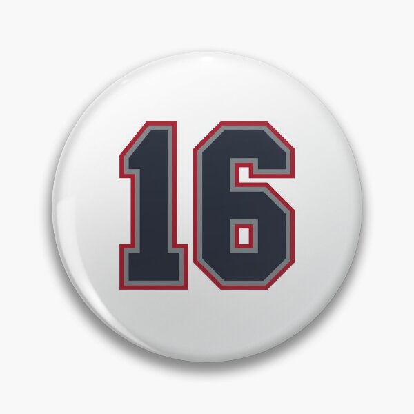 Item preview, 16 Navy Grey Red Sports Number Sixteen designed and sold by HelloFromAja.