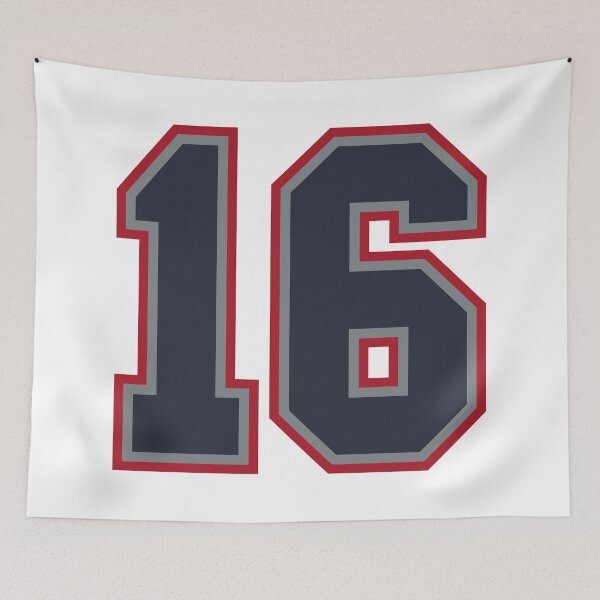 Item preview, 16 Navy Grey Red Sports Number Sixteen designed and sold by HelloFromAja.
