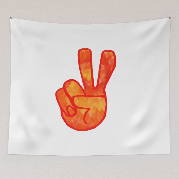 Item preview, Orange Tie-Dye Peace Sign designed and sold by KatharineArt.